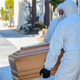Undertakers carrying a coffin in Bergamo, Lombardy on March 16, 2020.
